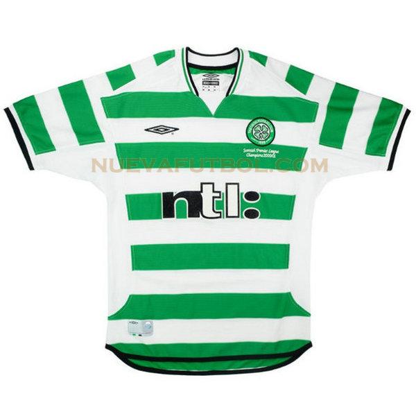 primera camiseta celtic 2001-2003 verde hombre