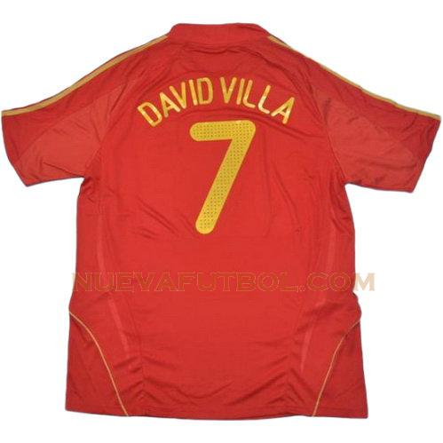 primera camiseta david villa 7 españa 2008 hombre