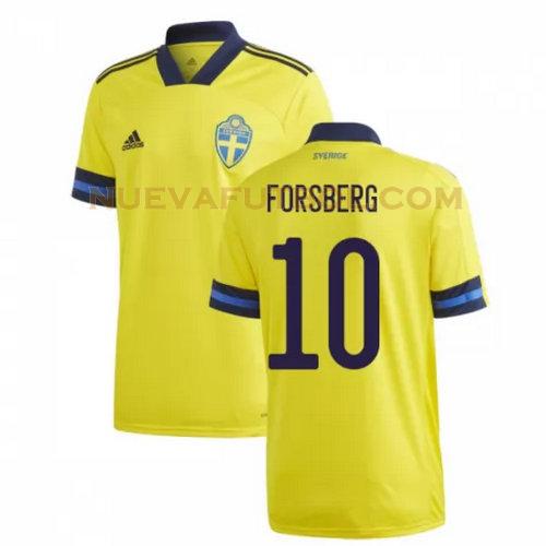 primera camiseta forsberg 10 suecia 2020 hombre