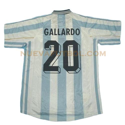 primera camiseta gallardo 20 argentina copa mundial 1998 hombre
