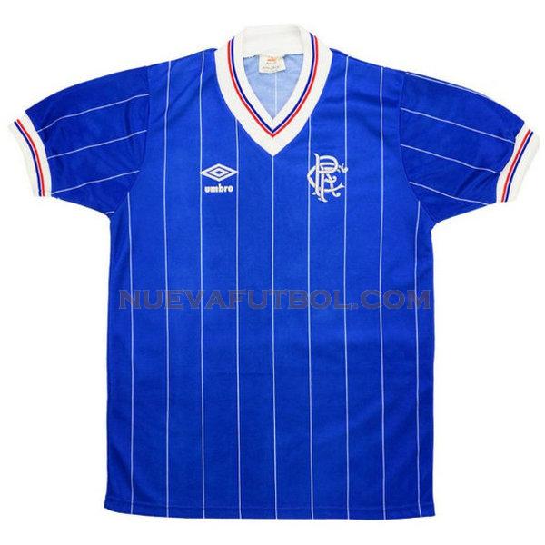 primera camiseta glasgow rangers 1982-1983 azul hombre