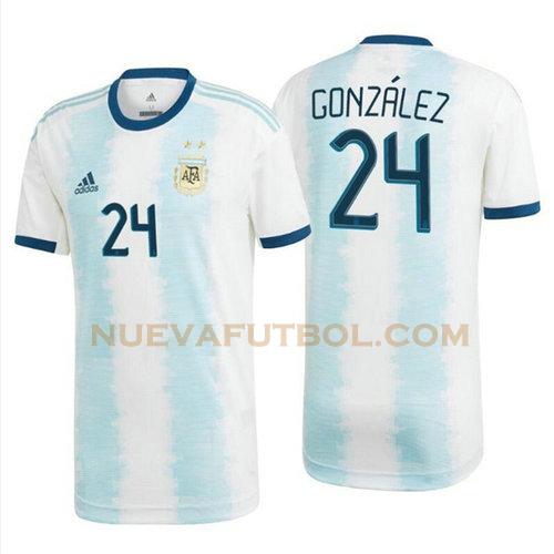 primera camiseta gonzalez 24 argentina 2020 hombre