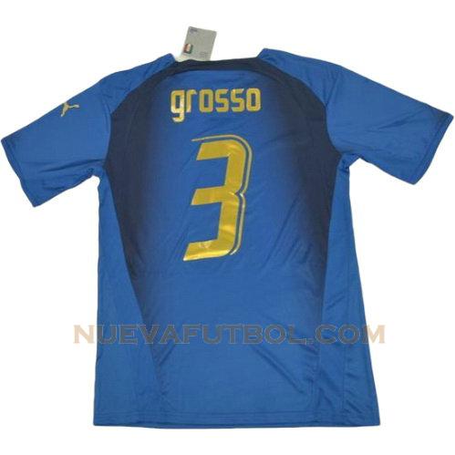 primera camiseta grosso 3 italia copa mundial 2006 hombre