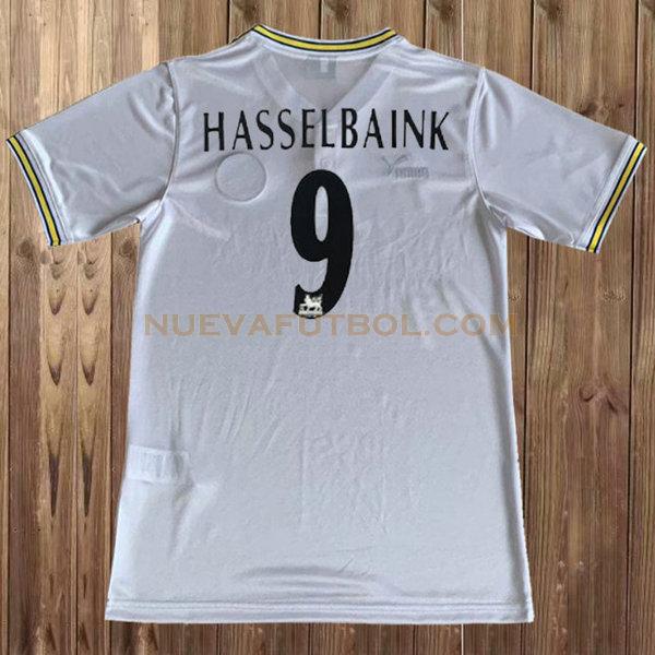 primera camiseta hasselbaink 9 leeds united 1996-1998 blanco hombre