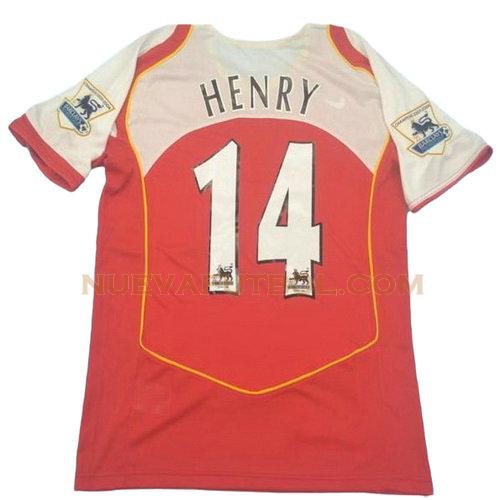 primera camiseta henry 14 arsenal 2004-2005 hombre