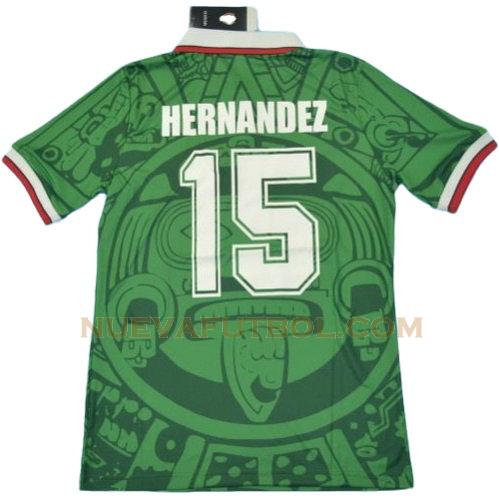 primera camiseta hernandez 15 méxico copa mundial 1998 hombre