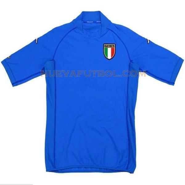 primera camiseta italia 2002 azul hombre