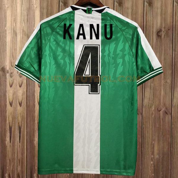 primera camiseta kanu 4 nigeria 1996 verde