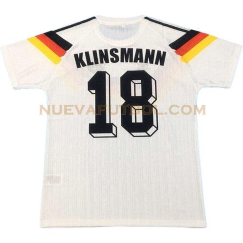 primera camiseta klinsmann 18 alemania 1990 hombre