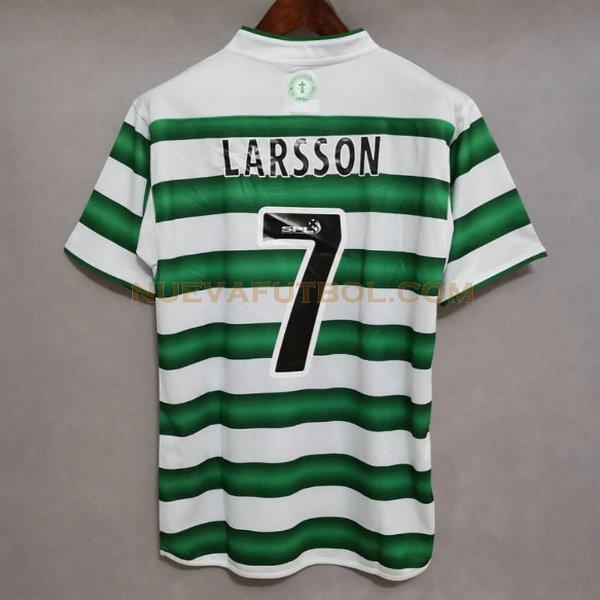 primera camiseta larsson 7 celtic 2003-2004 verde hombre