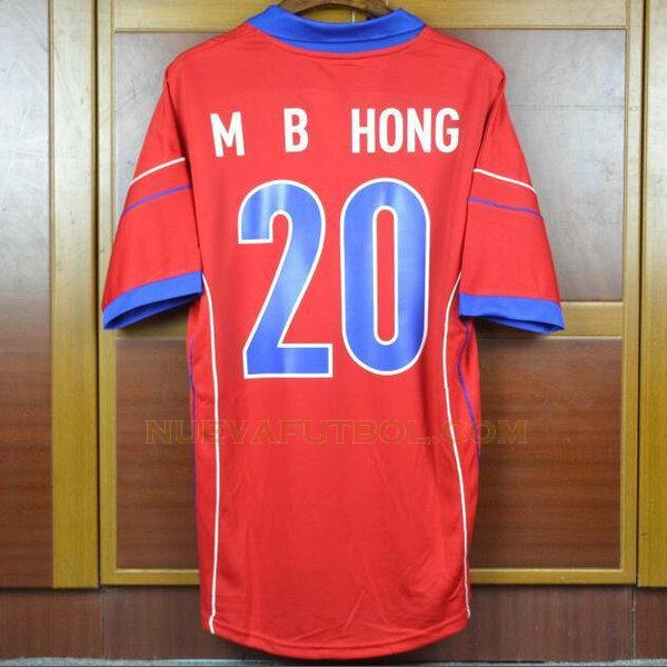 primera camiseta m b hong 20 corea 1998 rojo hombre