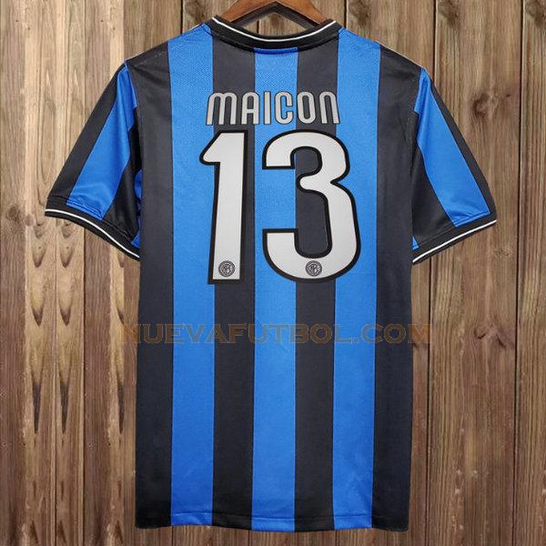 primera camiseta maicon 13 inter milan 2009-2010 azul hombre