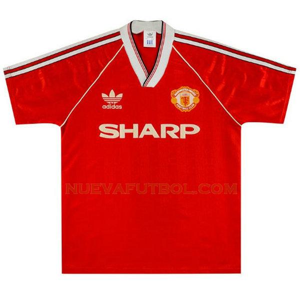 primera camiseta manchester united 1988-1990 rojo hombre