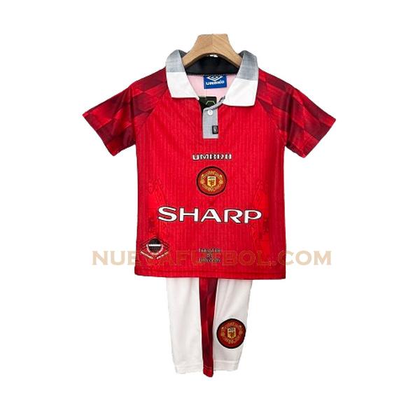 primera camiseta manchester united 1996 1997 rojo niño