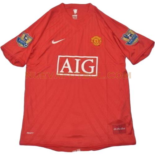 primera camiseta manchester united 2007-2008 hombre