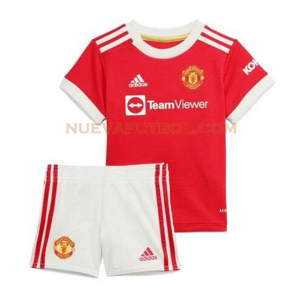 primera camiseta manchester united 2021 2022 rojo niño