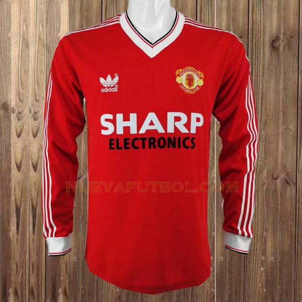 primera camiseta manchester united ml 1982-1983 rojo hombre