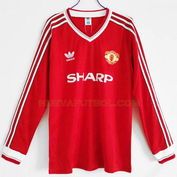 primera camiseta manchester united ml 1986-1988 rojo hombre