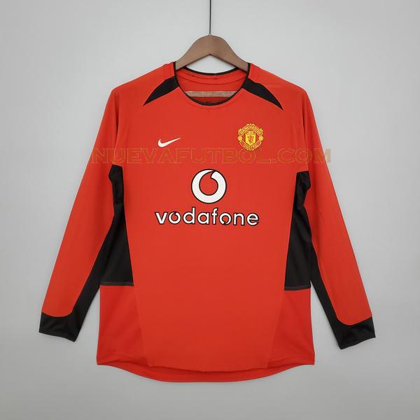 primera camiseta manchester united ml 2002 2004 rojo hombre