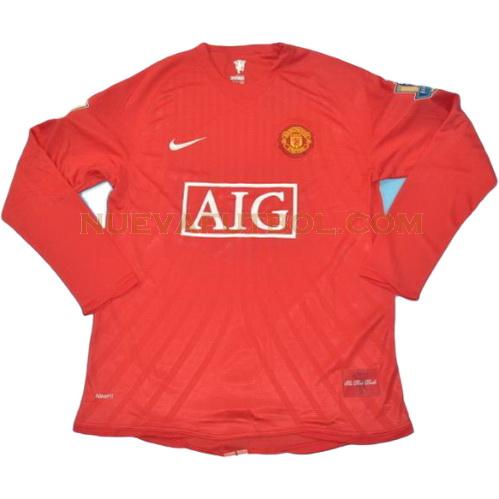 primera camiseta manchester united ml 2007-2008 hombre