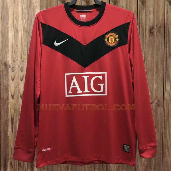 primera camiseta manchester united ml 2009-2010 rojo hombre