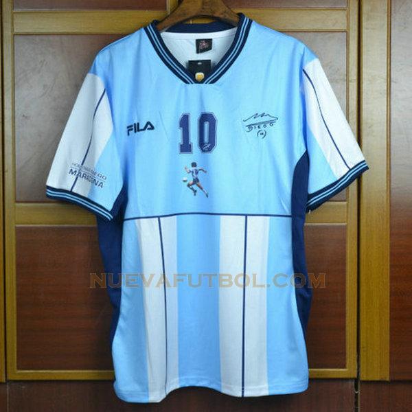 primera camiseta maradona 10 argentina 2001 azul hombre