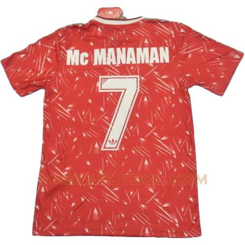 primera camiseta mc manaman 7 liverpool 1989-1990 hombre