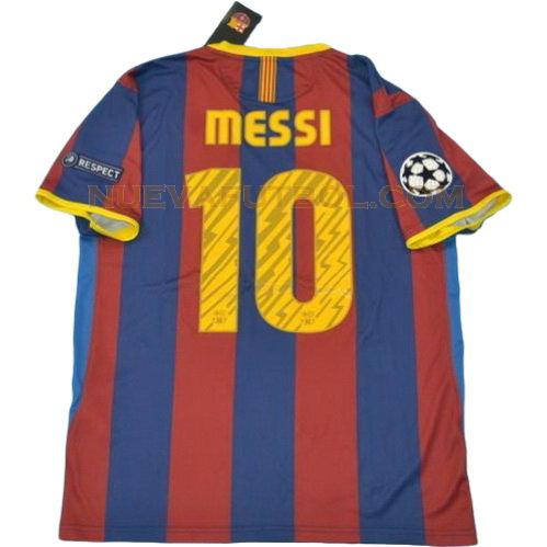 primera camiseta messi 10 barcelona ucl 2010-2011 hombre