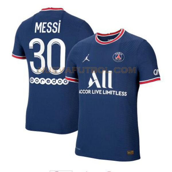 primera camiseta messi 30 paris saint germain 2021 2022 azul hombre