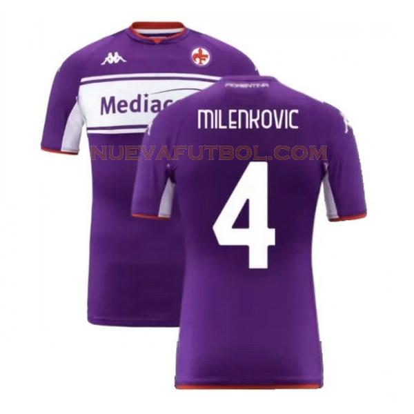 primera camiseta milenkovic 4 fiorentina 2021 2022 púrpura hombre