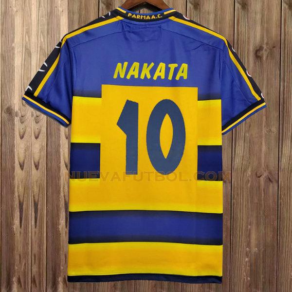 primera camiseta nakata 10 parma 2001-2002 amarillo