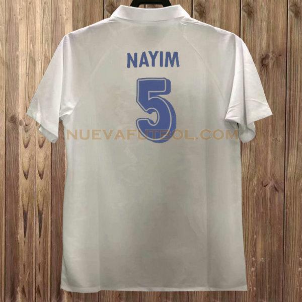 primera camiseta nayim 5 real zaragoza 1994-1995 gris hombre