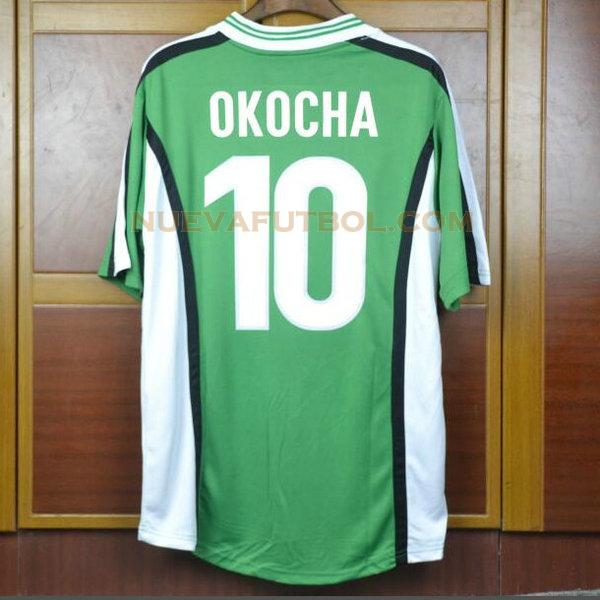 primera camiseta okocha 10 nigeria 1998 verde