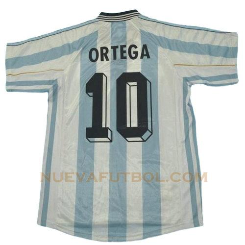 primera camiseta ortega 10 argentina copa mundial 1998 hombre