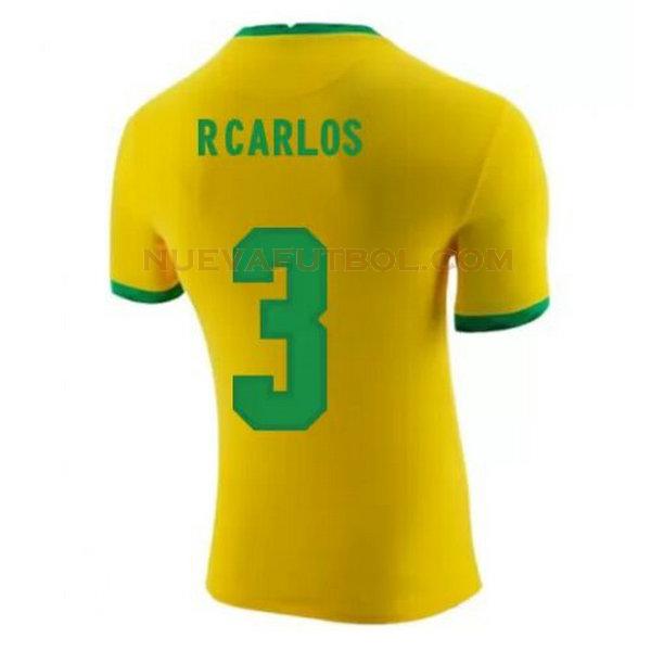 primera camiseta r.carlos 3 brasil 2020-2021 amarillo hombre