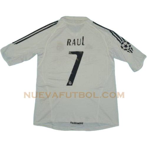primera camiseta raul 7 real madrid 2005-2006 hombre
