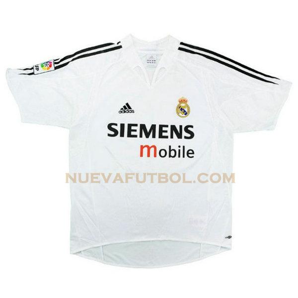 primera camiseta real madrid 2004-2005 blanco hombre