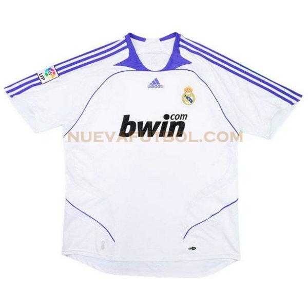 primera camiseta real madrid 2007-2008 blanco hombre