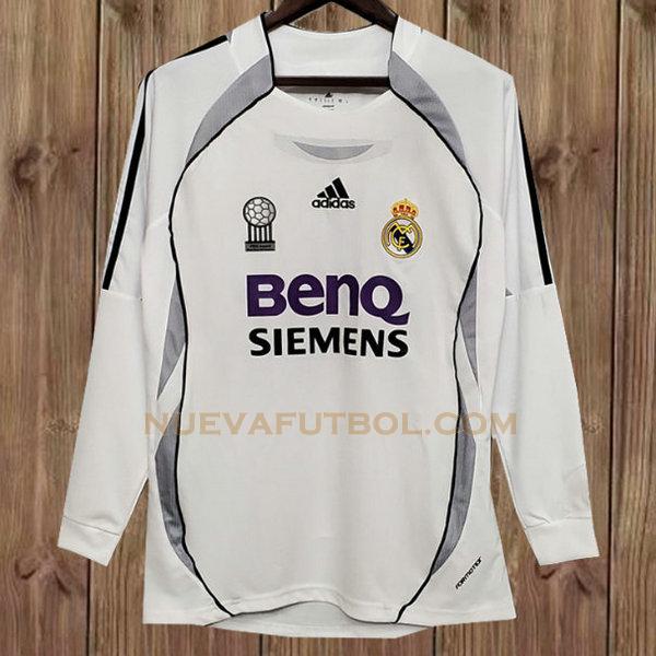 primera camiseta real madrid ml 2006-2007 blanco hombre