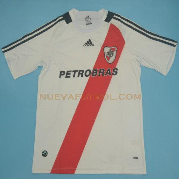 primera camiseta river plate 2008-2009 blanco hombre