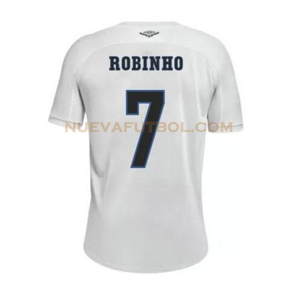 primera camiseta robinho 7 santos fc 2020-2021 blanco hombre