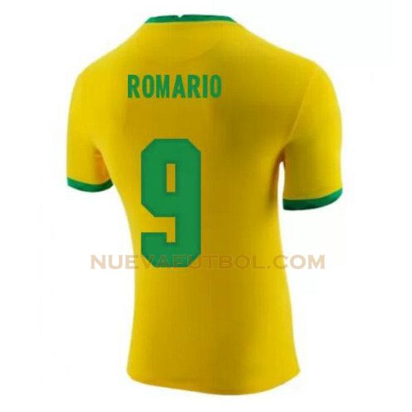 primera camiseta romario 9 brasil 2020-2021 amarillo hombre