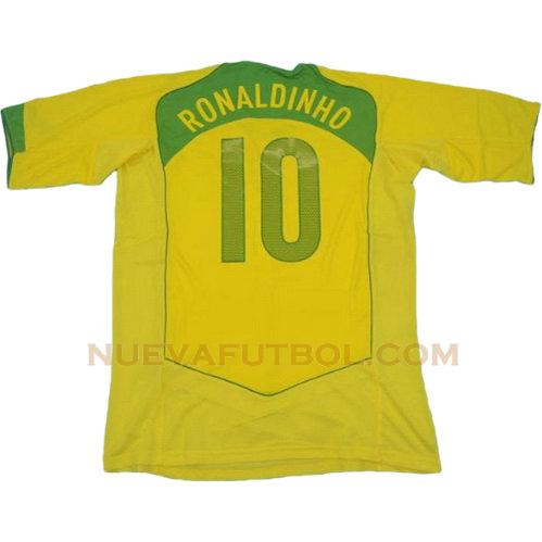 primera camiseta ronaldinho 10 brasil 2004 hombre