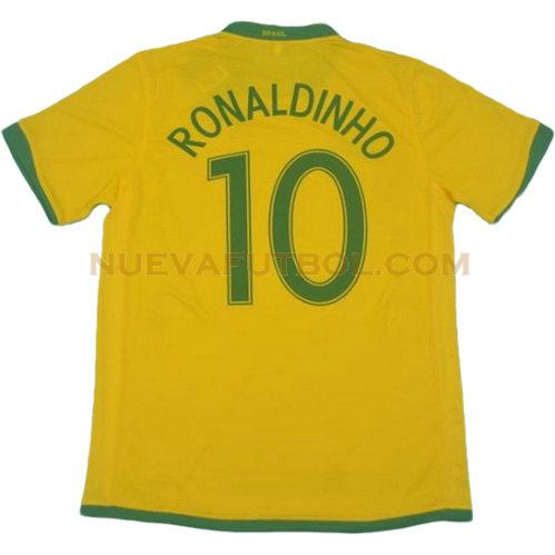 primera camiseta ronaldinho 10 brasil copa mundial 2006 hombre