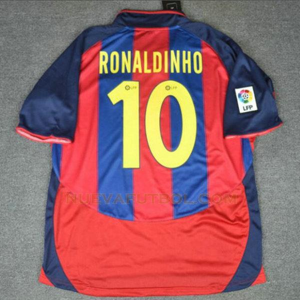 primera camiseta ronaldinho 9 barcelona 2003-2004 rojo hombre