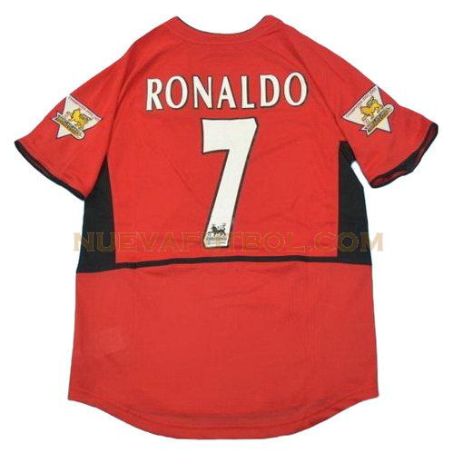 primera camiseta ronaldo 7 manchester united 2002-2004 hombre