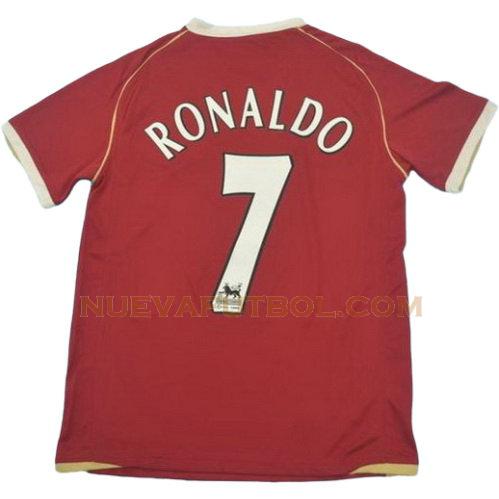 primera camiseta ronaldo 7 manchester united 2005-2006 hombre