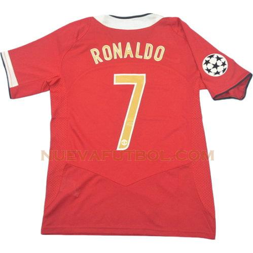 primera camiseta ronaldo 7 manchester united 2006-2007 hombre