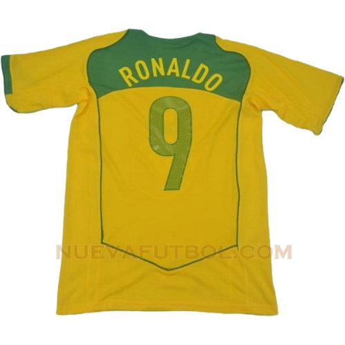 primera camiseta ronaldo 9 brasil 2004 hombre