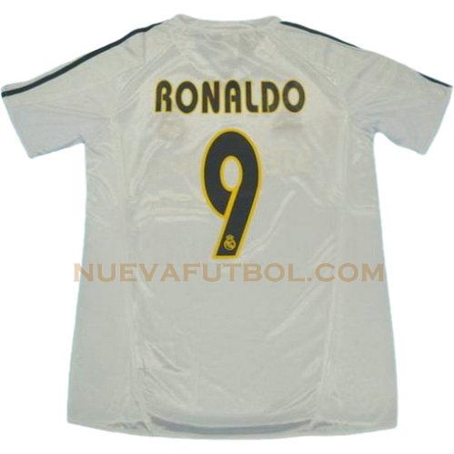 primera camiseta ronaldo 9 real madrid 2003-2004 hombre